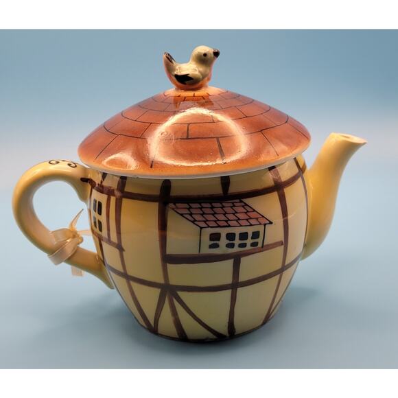 Vintage Red Horse Inn Ceramic Tea Pot English Look Cottage Ware #8405 - Picture 5 of 16